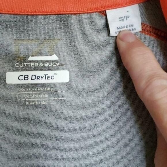 Cutter & Buck Drytech Moisture Wicking 1/4 Zip Pullover Sz. S Shirt - Picture 5 of 11